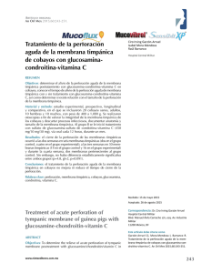 Tratamiento de la perforación aguda de la membrana timpánica de