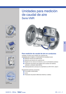 Unidades para medición de caudal de aire – Serie VMR