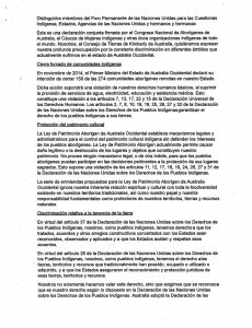 Indígenas, Estados, Agencias de las Naciones Unidas y hermanos y