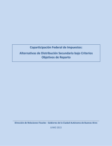 Coparticipación Federal de Impuestos: Alternativas de Distribución