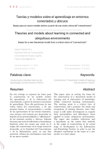 Teorías y modelos sobre el aprendizaje en entornos conectados y