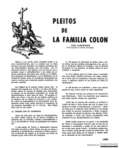 Pleitos de la familia Colón - Revista Conservadora