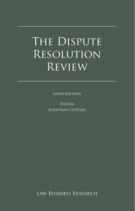 The Dispute Resolution Review