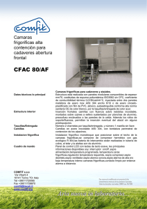 Cella frigorifera CFAC 80-AF