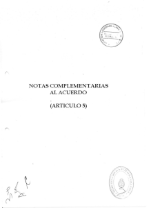 NOTAS COMPLEMENTARIAS AL ACUERDO