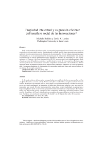 Propiedad intelectual y asignación eficiente del