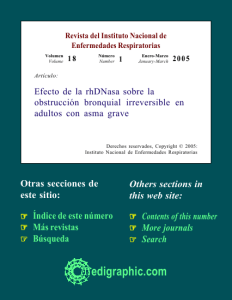 Efecto de la rhDNasa sobre la obstrucción bronquial irreversible en