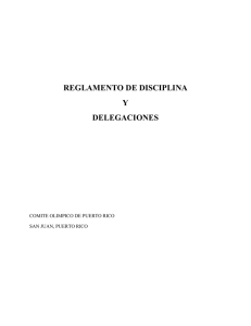 Reglamento de Disciplina y Delegaciones Comité Olimpico PR