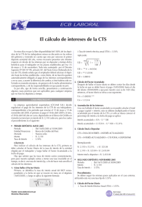 El cálculo de intereses de la Cts - Informativo Caballero Bustamante