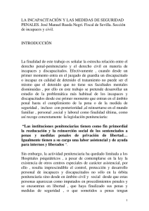 LA INCAPACITACIÓN Y LAS MEDIDAS DE SEGURIDAD PENALES