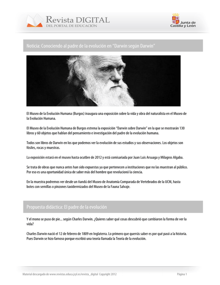 Noticia: Conociendo al padre de la evolución en “Darwin según