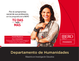 Departamento de Humanidades - Universidad Iberoamericana Puebla