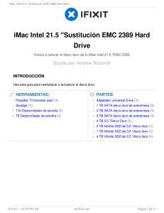 iMac Intel 21.5 "Sustitución EMC 2389 Hard Drive