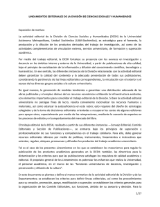 Lineamientos editoriales de la DCSH, UAM-Xochimilco