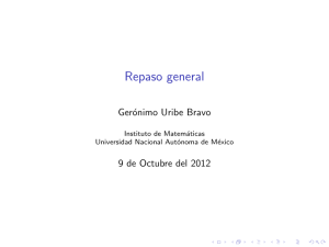 Repaso general - Instituto de Matemáticas | UNAM