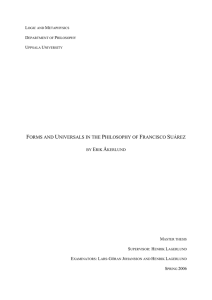 forms and universals in the philosophy of francisco suárez