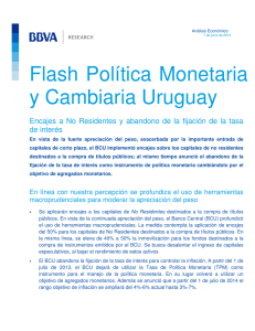 Flash Política Monetaria y Cambiaria Uruguay