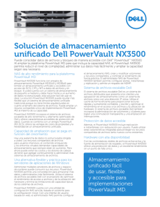 Solución de almacenamiento unificado Dell PowerVault NX3500
