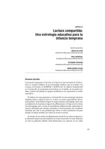 Lectura Compartida Una estrategia educativa para la infancia