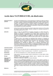 Aceite duro NATURHAUS HS, sin disolventes