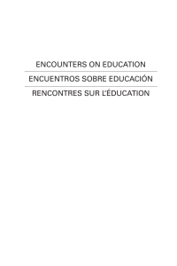 encounters on education encuentros sobre educación rencontres