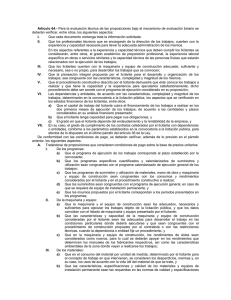 Artículo 64.- Para la evaluación técnica de las proposiciones bajo el
