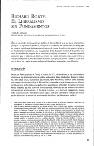 Tomás A. Chuaqui H., "Richard Rorty: el liberalismo sin fundamentos".