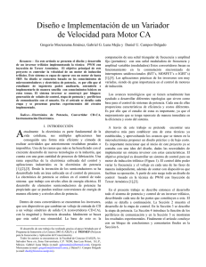 Diseño e Implementación de un Variador de Velocidad para Motor CA