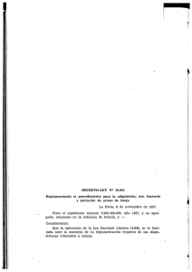 `Reglamentando el procedimiento para la adquisición, uso, tenencia