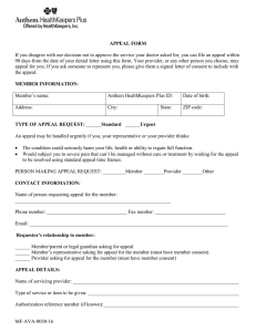 Appeal Form/Formulario De Apelación