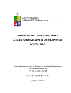 responsabilidad contractual medica. analisis jurisprudencial de las