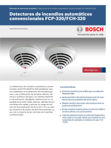 Detectores de incendios automáticos convencionales FCP‑320/FCH
