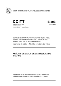 Rec. UIT-T E.503 - ANÁLISIS DE DATOS DE LAS MEDIDAS
