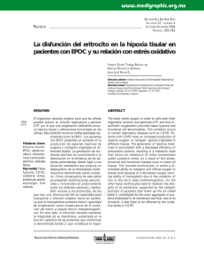 La disfunción del eritrocito en la hipoxia tisular en