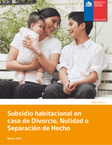 Subsidio habitacional en caso de Divorcio, Nulidad o Separación de