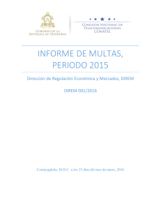 Informe de Multas 2015