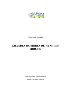 GRANDES HOMBRES DE HUMILDE ORIGEN