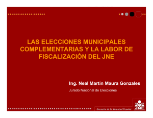 las elecciones municipales complementarias y la labor de