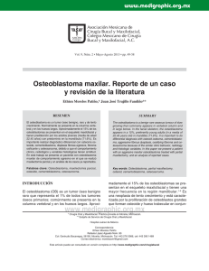 Osteoblastoma maxilar. Reporte de un caso y