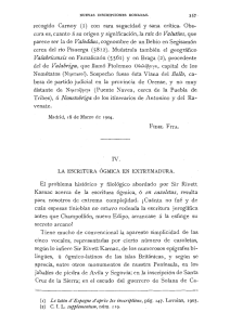 La escritura ógmica en Extremadura