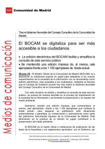 El BOCAM se digitaliza para ser más accesible a los ciudadanos