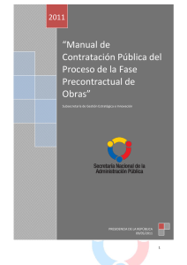“Manual de Contratación Pública del Proceso de la Fase