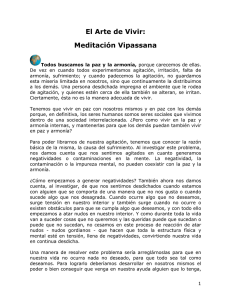 El Arte de Vivir: Meditación Vipassana