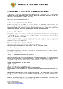 Estatutos - Federación Aragonesa de Ajedrez