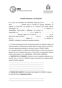 Acuerdo individual de Pasantías - Facultad de Ciencias Veterinarias