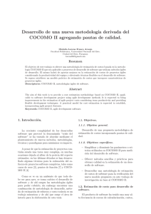 Desarrollo de una nueva metodolog´ıa derivada del COCOMO II