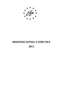 DISPOSICIONES COMUNES 2011