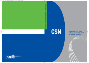 CSN Instrucción IS-27, sobre criterios generales de diseño de