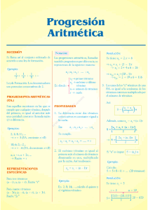 Progresión Aritmética - Cambridge College Secondary Maths