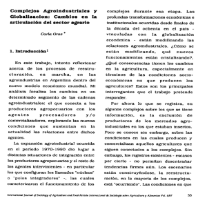 Complejos Agroindustriales y Globalizacion: Cambios en la